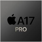 Un iPhone 15 Pro y un iPhone 15 Pro Max con el chip A17 Pro